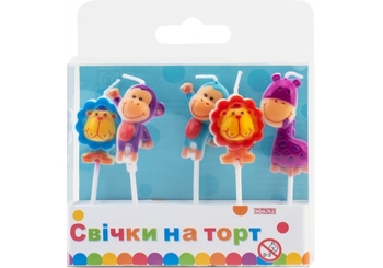 Набор 3D свечей для торта, 5 шт Africa ??MX629095 Maxi