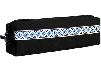 Пенал шкільний, 21х5х5 см Vyshyvanka Classic Black MX85535 Maxi