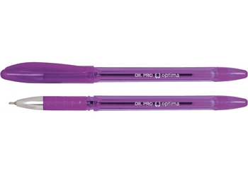 Ручка масляная фиолетовая 0,5мм OIL PRO O15616-12 Optima
