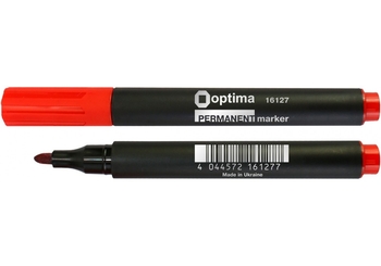 Перманентный маркер красный, 2-3 мм O16127 Optima