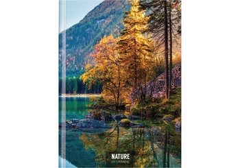 Книга канцелярская А4, 96 страниц в клеточку, обложка картон твердый Nature of Ukraine: озеро O20378-11 Optima