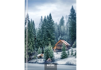 Книга канцелярская А4, 96 страниц в клеточку, обложка картон твердый Nature of Ukraine: зима O20378-12 Optima