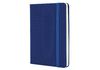 Деловая записная книжка SQUARE, А6, твердая обложка, резинка, кремовый блок линия, синий O20386-02 (1)