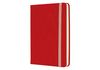 Деловая записная книжка SQUARE, А6, твердая обложка, резинка, кремовый блок линия, красный O20386-03 (1)