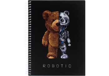 Блокнот Pets Fashion: Robotic А5, пластикова обкладинка, ПВХ спіраль, 80 арк., клітинка O20832-24