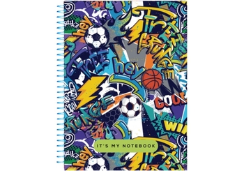 Блокнот А5, 80 сторінок клітинка, пластикова обкладинка, на спіралі Pattern 29 O20832-29 Optima