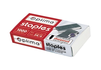 Скоби для степлерів Optima, №24/6, 1000 шт, загострені O40356 (20)