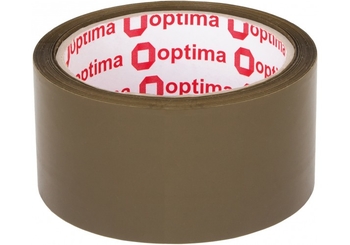 Стрічка клейка пакувальна (скотч) Optima, коричнева, 48мм*60м O45319 (6)