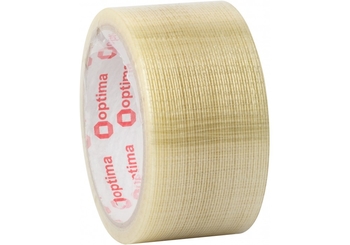Стрічка клейка армована скловолокном 48мм х 10м Optima O45357 (1)