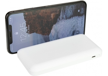 Мобільна батарея (Power Bank) Optima 4100, 10 000 mAh, 2*USB output, 5V 2.1A, колір білий O74100 (1)