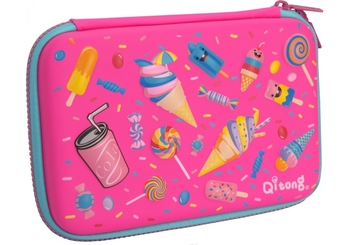 Пенал з органайзером, 20,5х14,5х2,5 см QT-5650-Rosered Cool for School