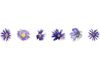 Рол стікерів Фіолетові квіти в стрічці на клейкій основі RH20071004 (1)