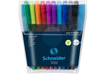 Набір ручок масляних 0,7 мм, 10 кольорів в упаковці VIZZ S102290 Schneider