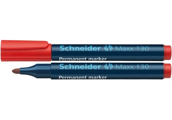 Маркер перманентний (спиртовий) SCHNEIDER MAXX 130 2-3 мм, червоний S113002 (10)
