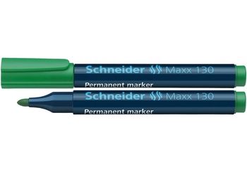 Маркер перманентный (спиртовой) SCHNEIDER MAXX 130 2-3 мм, зеленый S113004 (10)