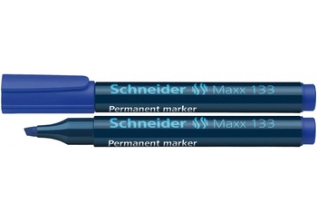 Маркер перманентный (спиртовой) SCHNEIDER MAXX 133 1-4 мм, синий S113303 (10)