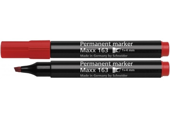 Маркер перманентний (спиртовий) SCHNEIDER MAXX 163 1-4 мм, червоний S116302 (10)