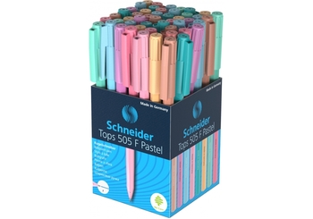 Ручка кулькова синя 0.5 мм, мікс TOPS PASTEL S150520 Schneider