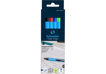 Набір масляних ручок, 4 кольори 1 мм, мікс SLIDER EDGE S152273 Schneider
