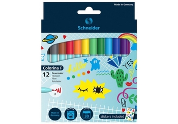 Фломастери, 12 кольорів COLORINA F S193091 Schneider