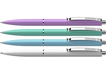 Ручка шариковая автоматическая синяя 0,7 мм, 4 шт в упаковке K15 PASTEL S73084 Schneider.