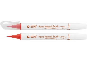 Маркер-пензлик акварельний STA 3700 AQUA NATURAL BRUSH 3700, кораловий STA3700-15 (1)