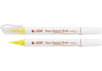 Маркер-пензлик акварельний STA 3700 AQUA NATURAL BRUSH 3700, світло жовтий STA3700-2 (1)
