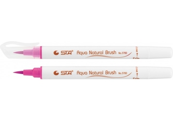 Маркер-пензлик акварельний STA 3700 AQUA NATURAL BRUSH 3700, яскраво рожевий STA3700-21 (1)