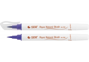 Маркер-пензлик акварельний STA 3700 AQUA NATURAL BRUSH 3700, бузково синій STA3700-24 (1)