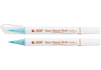 Маркер-пензлик акварельний STA 3700 AQUA NATURAL BRUSH 3700, синій пастельний STA3700-26 (1)