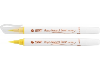 Маркер-пензлик акварельний STA 3700 AQUA NATURAL BRUSH 3700, жовтий крем STA3700-3 (1)