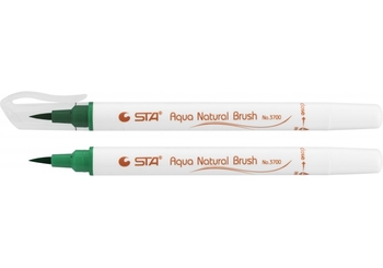 Маркер-пензлик акварельний STA 3700 AQUA NATURAL BRUSH 3700, смарагдовий STA3700-39 (1)