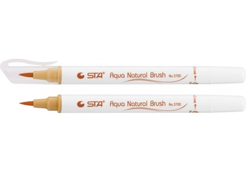 Маркер-пензлик акварельний STA 3700 AQUA NATURAL BRUSH 3700, глибокий жовтий STA3700-4 (1)