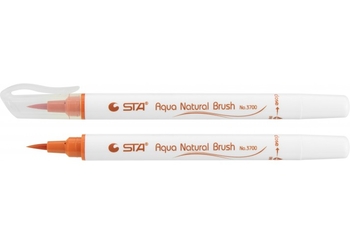 Маркер-пензлик акварельний STA 3700 AQUA NATURAL BRUSH 3700, помаранчевий STA3700-7 (1)