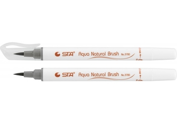 Маркер-пензлик акварельний STA 3700 AQUA NATURAL BRUSH 3700, натуральний сірий STA3700-70 (1)