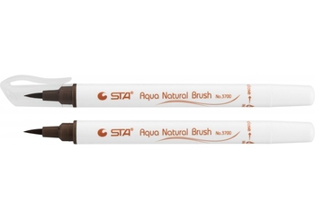 Маркер-пензлик акварельний STA 3700 AQUA NATURAL BRUSH 3700, шоколадний STA3700-81 (1)