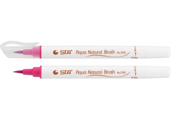 Маркер-пензлик акварельний STA 3700 AQUA NATURAL BRUSH 3700, червоно рожевий STA3700-84 (1)