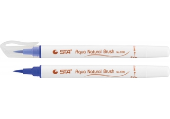 Маркер-пензлик акварельний STA 3700 AQUA NATURAL BRUSH 3700, ультрамарин STA3700-86 (1)