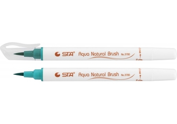 Маркер-пензлик акварельний STA 3700 AQUA NATURAL BRUSH 3700, малахіт STA3700-88 (1)
