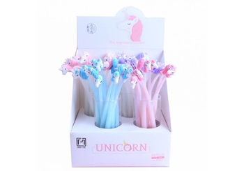 Ручка гелева синя 0,6 мм, мікс Unicorn Z19035 Maxi