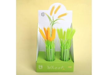 Ручка гелева синя 0,6 мм, мікс Wheat Z19153 Maxi