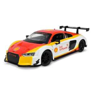 Машинка металлическая Audi R8 1:24, светящаяся, со звуком, на батарейках, в коробке 24,5х12 см 661262E АвтоПром