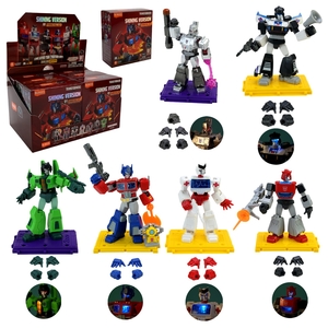 Конструктор Transformers BLokees серія SHINING VERSION 01 (зі світлом), мікс 6 видів, 7.2х7.2х12 см, у дисплей боксі 71121