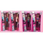 Кукла типа Барби, 4 вида, в спортивной одежде, сумка, аксессуары, в коробке