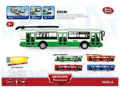 Модель троллейбус PLAY SMART Автопарк, металл, инерционный, в коробке 20*5,7*7,7