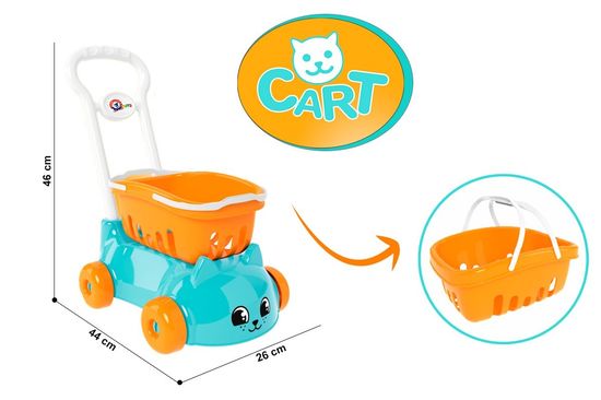 Игрушечная тележка с корзинкой 6924 ТехноК Игрушечная тележка с корзинкой 6924 ТехноК
