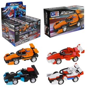 Конструктор, 47-53 детали, микс 4 вида, в коробке Racing 123-959/960/961/962