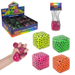 Игрушка антистресс, размер 6 см, микс 4 вида, в сетке Куб с шариками YD2565 YabbaDabba
