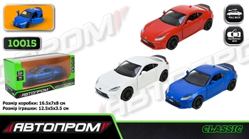 Машинка металлическая 1:32, микс 3 вида, в коробке 16,5х7х8 см Toyota GR86 10015 АвтоПром