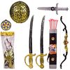 Іграшковий набір пірата: 2 меча, щит, лук, стріли, ніж у пакеті 25х65 см 7161